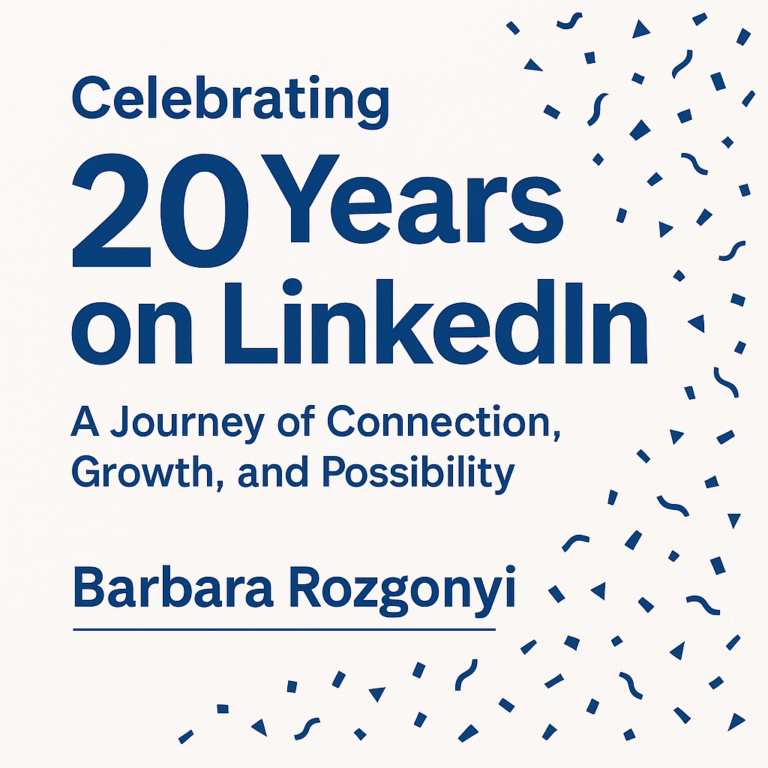 Celebrate 20 years with Barbara Rozgonyi’s 20 LinkedIn thought leadership tips. Boost your digital marketing & personal branding. Read now!